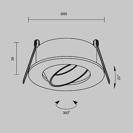 Встраиваемый светильник Technical Wink DL061-GU10-B - фото