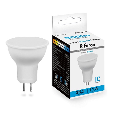 Лампа светодиодная Feron LB-760 MR16 G5.3 11W 175-265V 6400K - фото