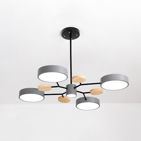 Люстра На Штанге Meade 5 Lamps Grey Imperiumloft 207857-26 - фото