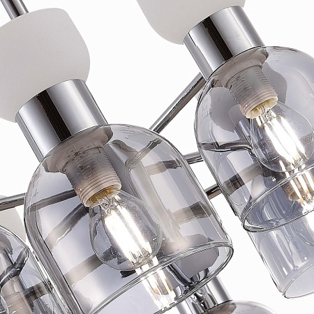 Светильник потолочный Хром/Белый, Дымчатый E14 8*40W SLE1045-102-08 - фото