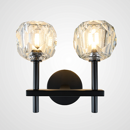 Бра Boule De Cristal Double Sconce Brass Черный Imperiumloft 178385-22 - фото