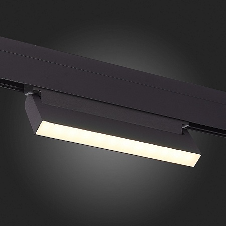 Магнитный трековый светильник Черный LED 1*12W 3000K 720Lm Ra>90 120 IP20 L219xW22xH108 ST363.436.12 - фото