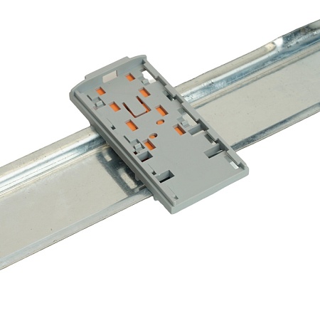 Монтажный держатель на DIN-рейку для зажимов блочных (вертикальная установка), серый  LD580-PTFIX-H1 - фото