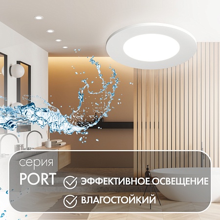 DK3101-WH Встраиваемый влагозащищенный светильник, IP65, до 10 Вт, LED, GU5,3, белый - фото