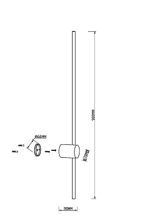 Настенный светильник (бра) Maytoni Light stick MOD237WL-L11BS3K - фото