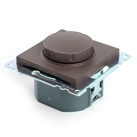 Выключатель диммирующий TRIAC(механизм), STEKKER GLS10-7106-04, 250V, 500W, серия Катрин, шоколад - фото