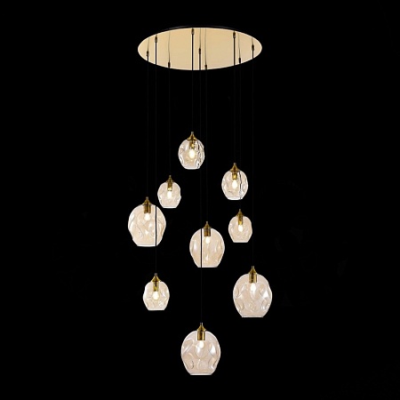 Люстра подвесная ST-Luce Латунь/Коньячный E14/E27 5+4*40W SL1188.303.09 - фото