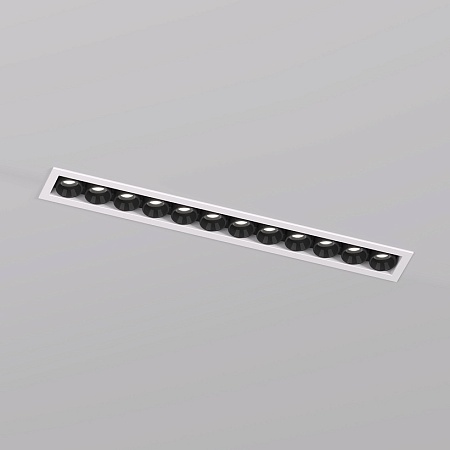 DK2515-WB Встраиваемый светильник SPACE со светодиодом L240mm 220V 20W 38° 4000К IP20 белый/черный алюминий - фото