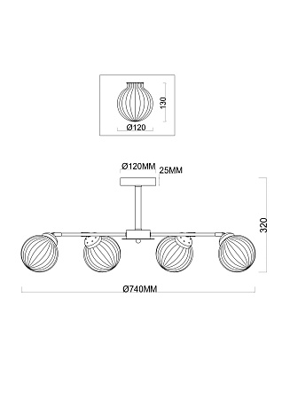 Люстра Freya Daisy FR5041PL-06BS - фото