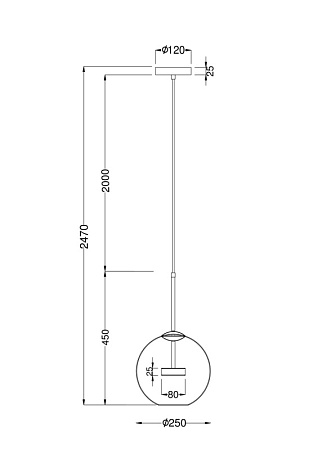 Подвесной светильник Maytoni Cometa MOD055PL-L12G3K - фото