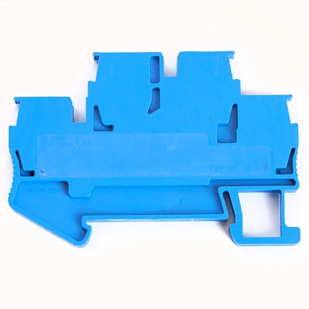 Зажим пружинный, 4-проводной проходной 2 уровня ЗНИ - 2,5 (JXB ST 2,5), синий STEKKER - фото