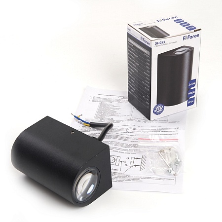 Светильник уличный светодиодный Feron DH053, 2*5W, 800Lm, 4000K, черный - фото