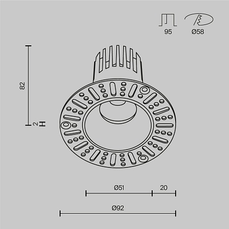 Встраиваемый светильник Technical DL119-10W-3K-TRS-W - фото