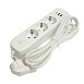 Удлинитель 3-местный c/з 3x1 мм2, 3 м, 250В, 10А, 2USB+1Type-C 2,4А, серия Home plus, белый STEKKER HM08-33-02 - фото