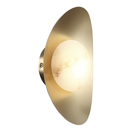 Светильник настенный ST-Luce Золотистый/Алебастр LED 1*7W 3000K SL6229.211.01 - фото