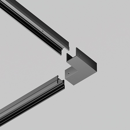 Коннектор угловой для профиля Elasity IP черный - фото