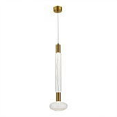Светильник подвесной ST-Luce Латунь/Золотой, Прозрачный LED 2*3W 3000K SL6117.213.02