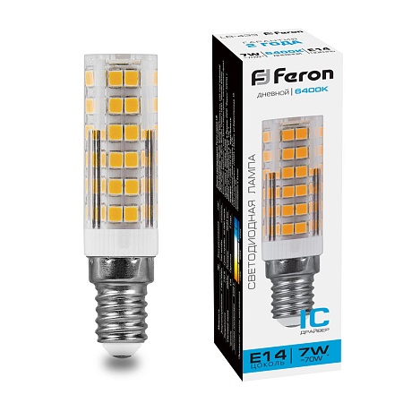 Лампа светодиодная Feron LB-433 G9 7W 175-265V 6400K - фото