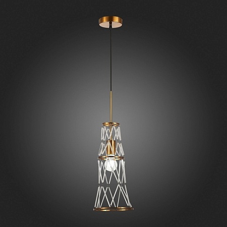 Светильник подвесной ST-Luce Золотистый/Золотистый, Прозрачный E27 1*60W SL1016.203.01 - фото