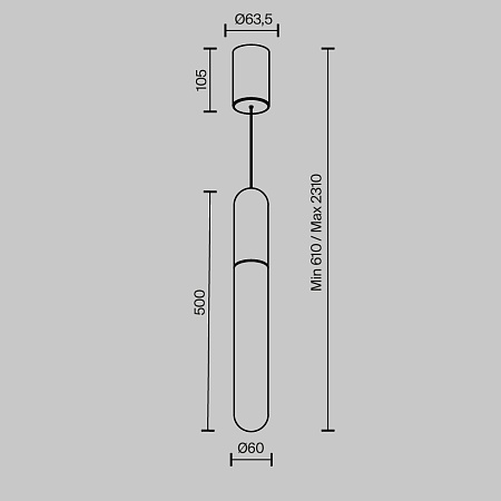 Подвесной светильник Technical P101PL-L500-12W3K-W - фото