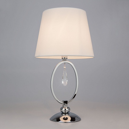 Настольный светильник Eurosvet 01055/1 хром/прозрачный хрусталь Strotskis - фото