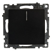 Выключатель 1-клавишный c индикатором (механизм) STEKKER GLS10-7101-05, 250В, 10А, серия Катрин, черный
