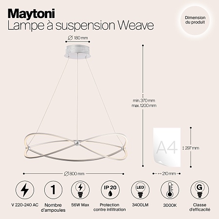 Подвесной светильник Maytoni MOD062PL-L56CH3K - фото