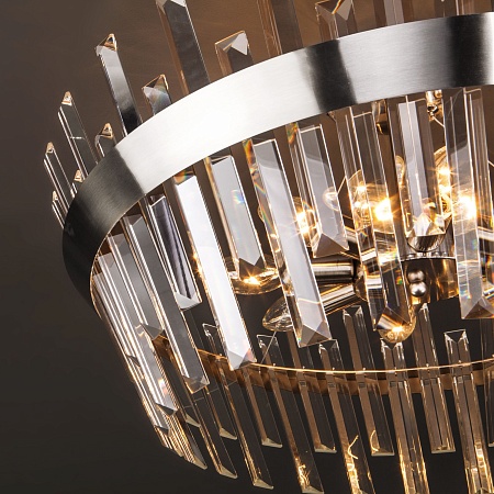 Потолочный светильник Eurosvet 10111/8 сатин-никель/прозрачный хрусталь Strotskis - фото