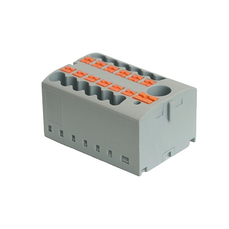 Зажим блочный (групп) для распред.тока нагрузки push-in на 12 точек, сеч 2,5 мм2, 690V,41А,1точка интегр. питание,  LD580 PTFIX 6-12/25 - фото