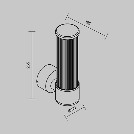 Настенный светильник (бра) Outdoor O593WL-L8B3K - фото