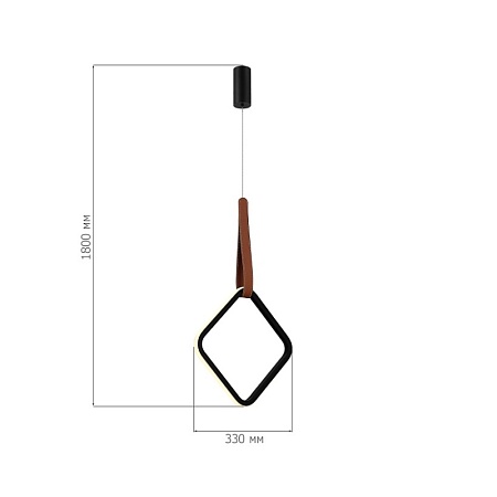 Светильник подвесной ST-Luce Черный/Черный, Терракотовый LED 1*12W 4000K SL6131.423.12 - фото