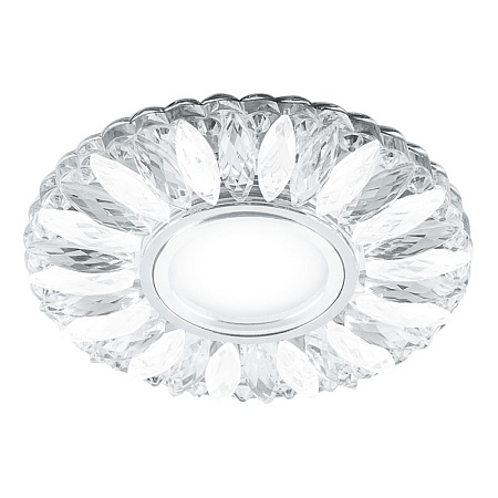 Светильник встраиваемый с белой LED подсветкой Feron CD917 потолочный MR16 G5.3 прозрачный-матовый - фото