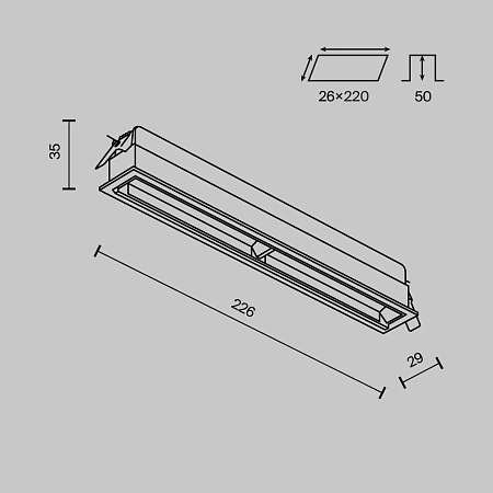 Встраиваемый светильник Technical DL100-12W2.7-3-4K-W - фото