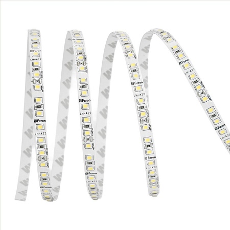 Светодиодная LED лента Feron LS501, 120SMD(2835)/м 11Вт/м 24V 5000*8*1.22мм 3000К IP20 - фото