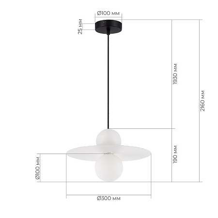 Светильник подвесной Черный/Белый G9 1*5W 4000K SLE1257-453-01 - фото