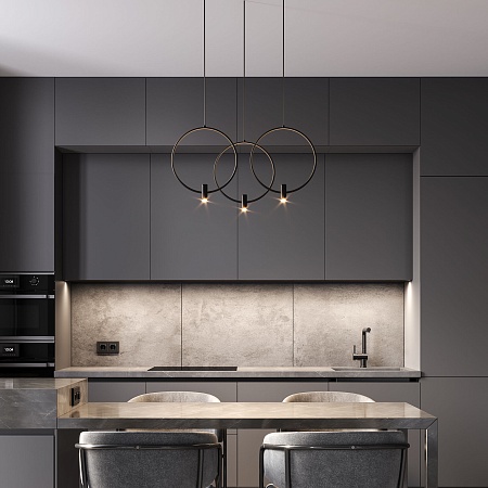 Подвесной светильник Eurosvet 50257/3 LED черный - фото