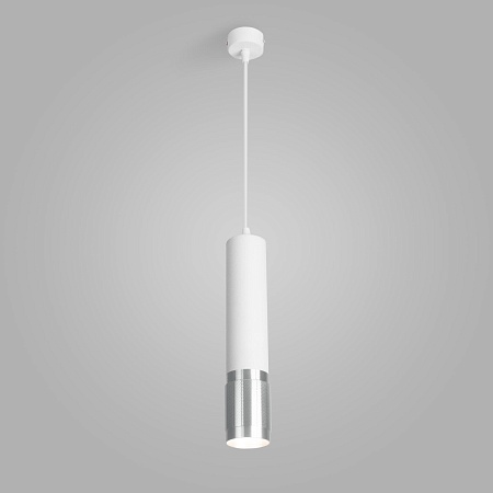 Подвесной акцентный светильник Eurosvet DLN108 GU10 белый/серебро - фото