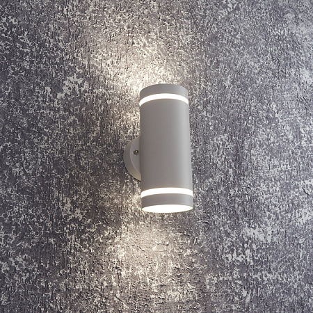 Светильник садово-парковый Feron DH1002, на стену вверх/вниз, 230V, белый - фото