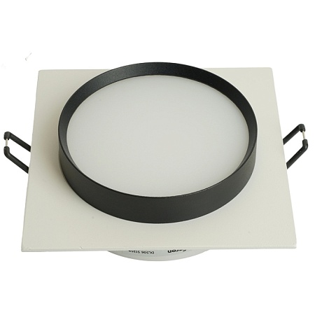 Светильник встраиваемый Feron DL506 потолочный GX53 белый + черный квадрат - фото