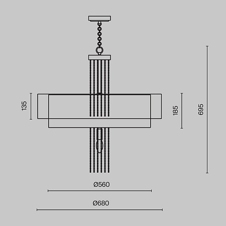 Подвесной светильник Maytoni Impressive MOD151PL-05G - фото