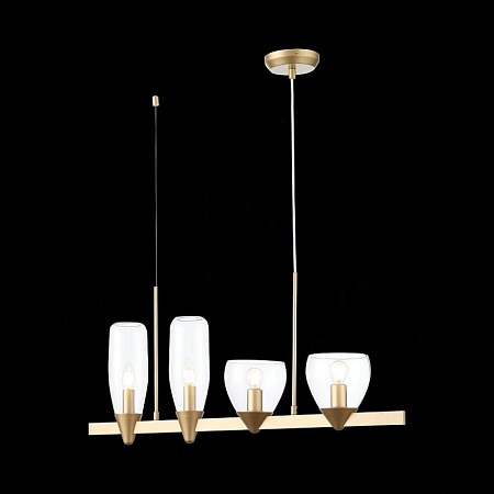 Светильник подвесной ST-Luce Золотистый/Прозрачный E14 4*40W SL1119.203.04 - фото