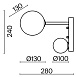 Настенный светильник (бра) Freya Sphirity FR5376WL-02B - фото