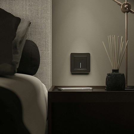 Рамка из металла на 1 пост Platinum черный алюминий W0012608 - фото