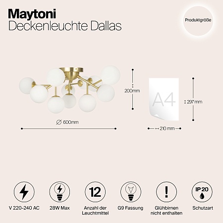 Потолочный светильник Maytoni Dallas MOD545CL-12BS - фото