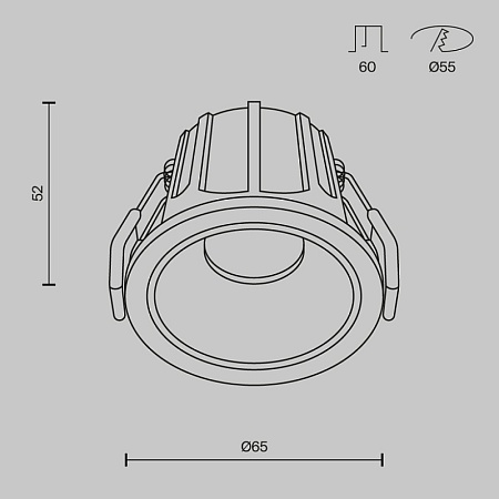 Встраиваемый светильник Technical Alfa LED DL043-01-10W3K-D-RD-W - фото