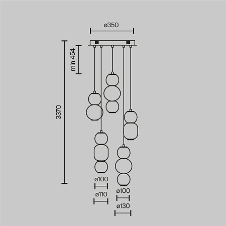 Подвесной светильник Maytoni Drop MOD273PL-L80G3K - фото