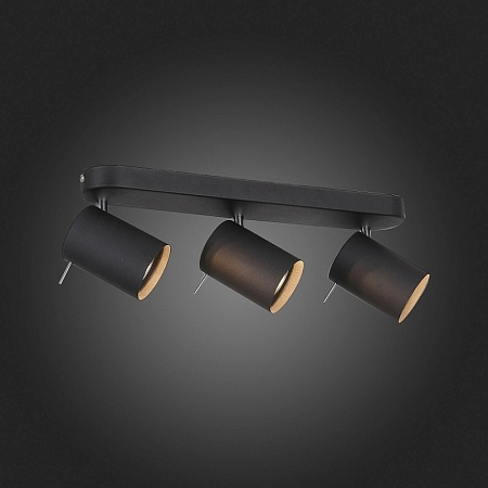 Спот ST-Luce Черный, Хром/Черный GU10 LED 3*3W SL597.401.03 - фото