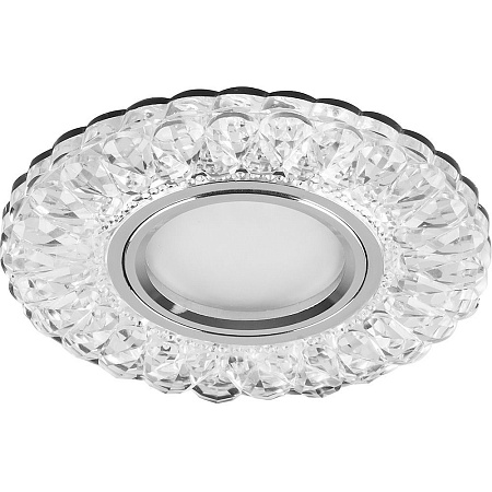 Светильник встраиваемый с белой LED подсветкой Feron CD938 потолочный MR16 G5.3 прозрачный - фото