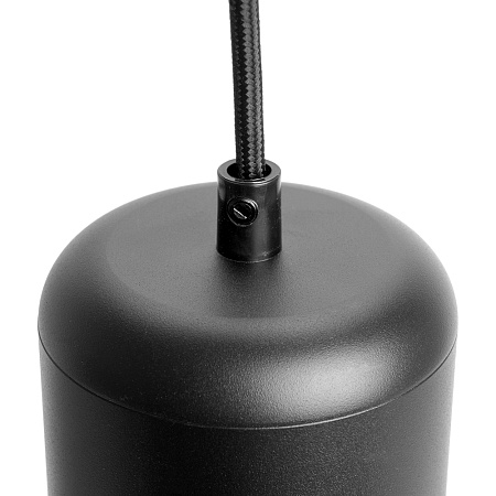Светильник потолочный Feron HL3658 Barrel ECHO levitation  12W, 230V, GX53, чёрный, с  антибликовой сеточкой, на подвесе 1,7 м - фото