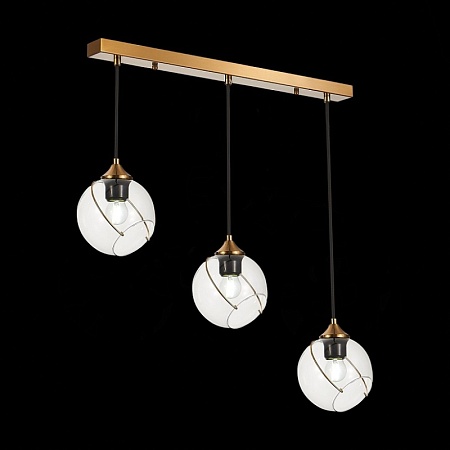 Светильник подвесной Золотистый/Прозрачный E27 3*60W SLE103103-03 - фото